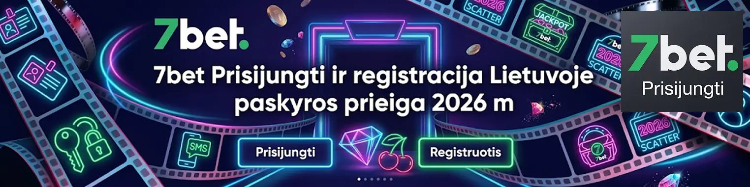 7bet prisijungimo ir registracijos reklaminis skydelis