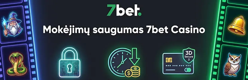 aukščiausias duomenų šifravimo lygis atliekant mokėjimus 7bet